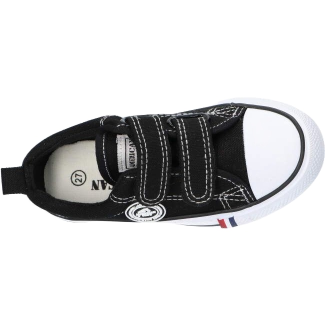 Baskets noires à velcro American Club LH35 3
