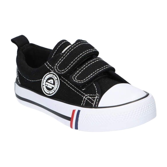 Baskets noires à velcro American Club LH35 le noir 2