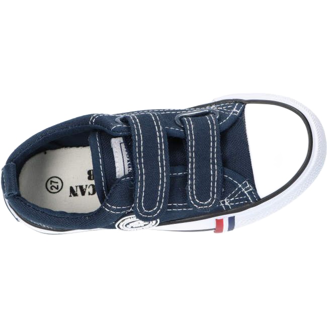 American Club Baskets velcro bleu marine American LH35 1