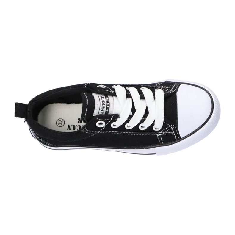 American Club Baskets noires American LH20 noires blanche le noir 1