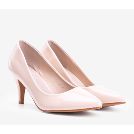 Escarpins beiges sur talon aiguille Faith 1