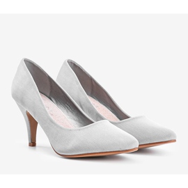 Escarpins gris sur le talon Anahi 1