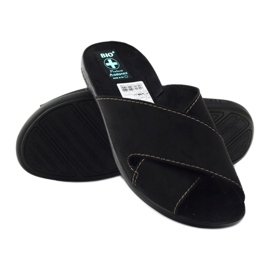 Chaussons pour hommes Adanex 20310 noir le noir 3