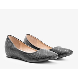 Ballerines noires sur le talon compensé Panella le noir 1