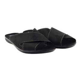 Chaussons pour hommes Adanex 20310 noir le noir 4 Chaussons pour hommes Adanex 20310 noir le noir 4