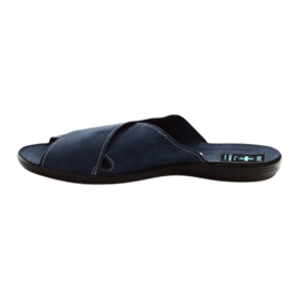 Pantoufles Adanex, pantoufles bleu marine masculin 20308 2