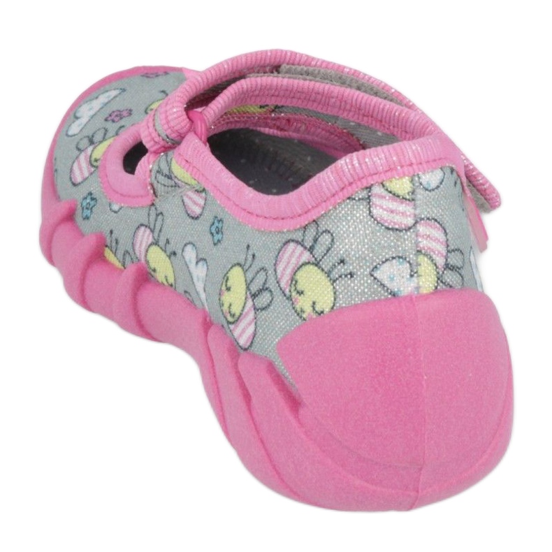 Slippers pour enfants Befado 109p218 rose avec un arc 2