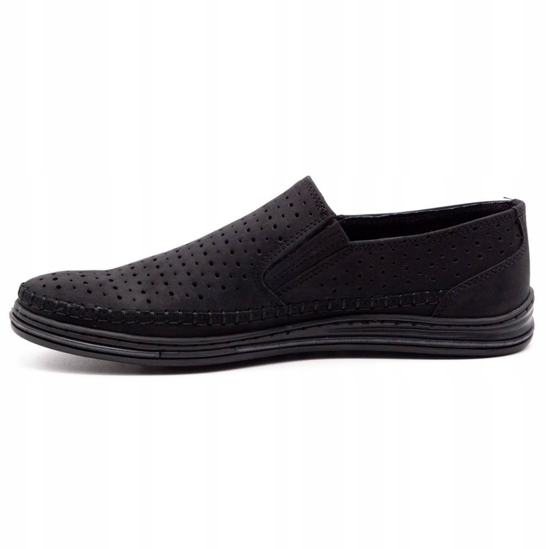 Polbut Chaussures ajourées pour hommes 2107P noir 1
