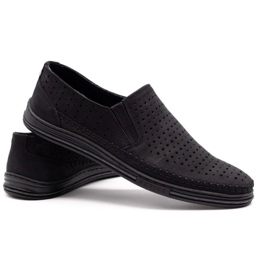 Polbut Chaussures ajourées pour hommes 2107P noir 4