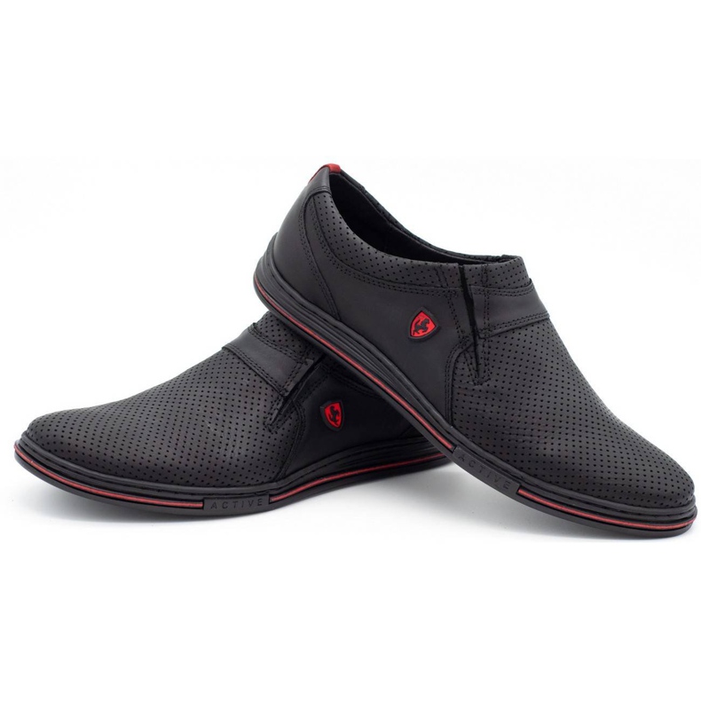 Polbut Chaussures en cuir pour hommes 362 perforation noire le noir 5 Polbut Chaussures en cuir pour hommes 362 perforation noire le noir 5