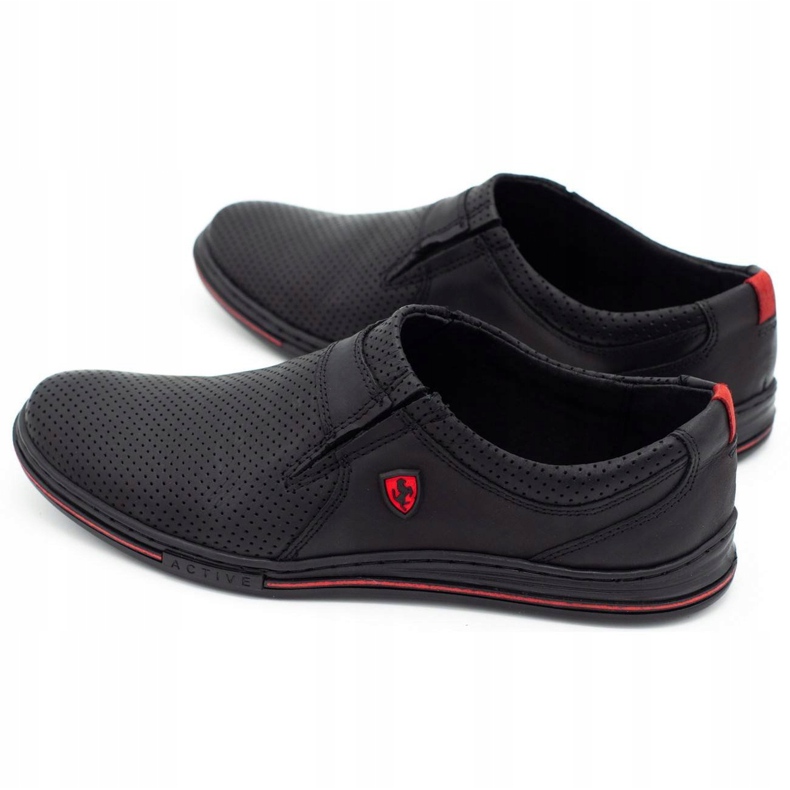 Polbut Chaussures en cuir pour hommes 362 perforation noire le noir 6 Polbut Chaussures en cuir pour hommes 362 perforation noire le noir 6