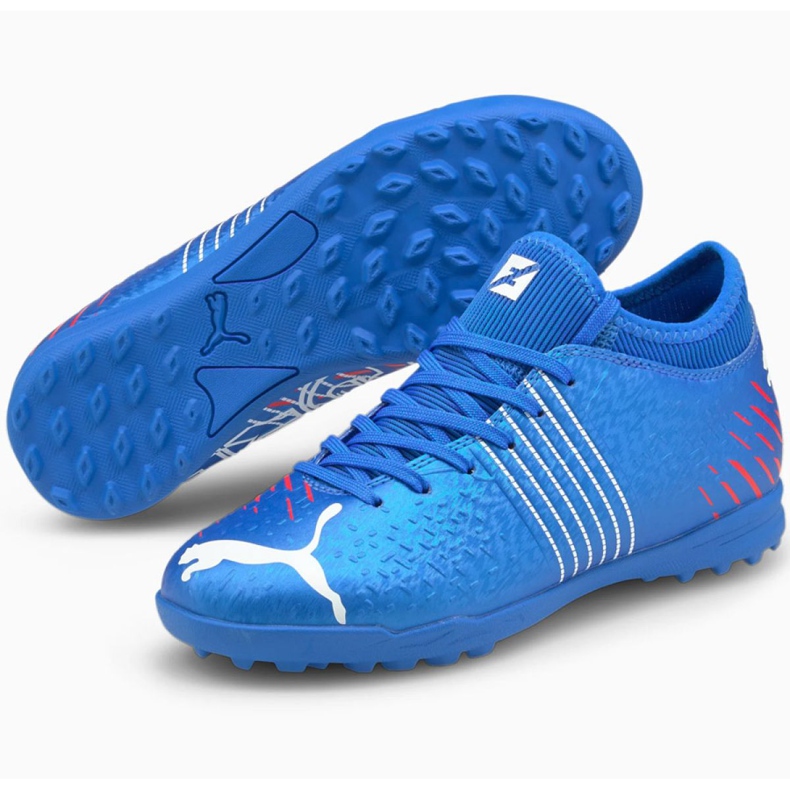 Chaussures de foot Puma Future Z 4.2 Tt Jr 106509 01 orange, bleu bleu 1