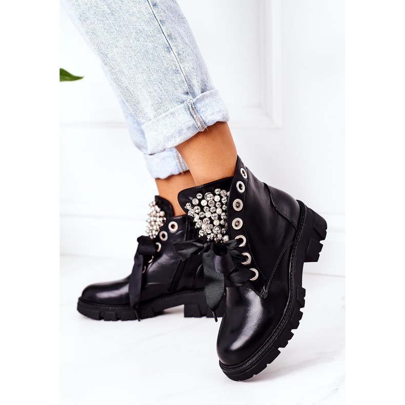 PS1 Travailleurs Chauds Avec Des Perles De Métal Noir Perla le noir 2