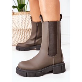 PS1 Bottes chaudes Bottes Jodhpur vert foncé Must Have brun 3
