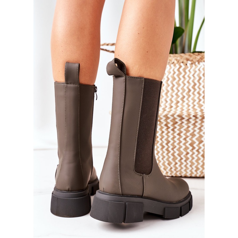 PS1 Bottes chaudes Bottes Jodhpur vert foncé Must Have brun 2