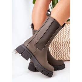 PS1 Bottes chaudes Bottes Jodhpur vert foncé Must Have brun 6
