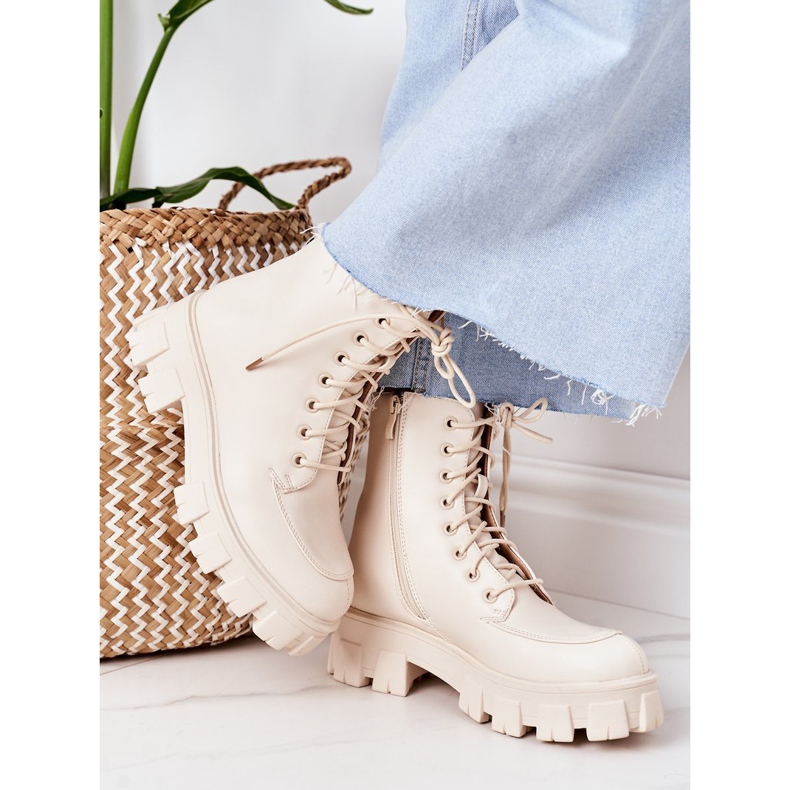 PS1 Bottes chaudes Worker Beżowe World Is Mine beige 2