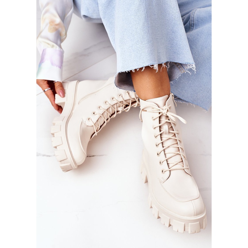 PS1 Bottes chaudes Worker Beżowe World Is Mine beige 1