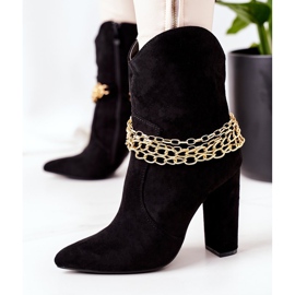 PS1 Bottes noires chaudes sur un talon Bonne impression le noir 2