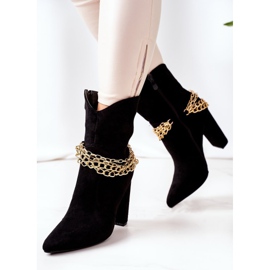 PS1 Bottes noires chaudes sur un talon Bonne impression le noir 1