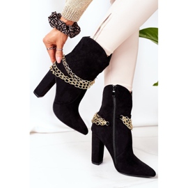 PS1 Bottes noires chaudes sur un talon Bonne impression le noir 3