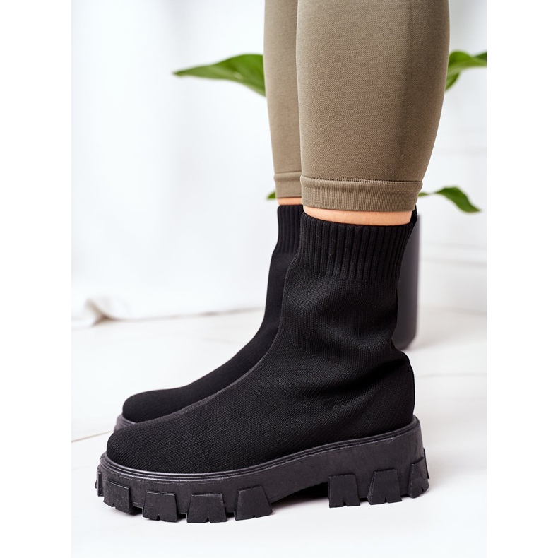 PS1 Ouvriers de tissu élastique sur la plate-forme Black Inspiration noir 2