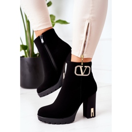 PS1 Bottes chaudes noires sur une barre merveilleuse le noir d'or 4
