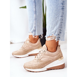 PE1 Baskets Compensées Beige Temida 1