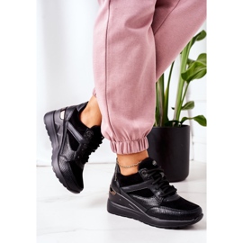 PE1 Baskets compensées noires Temida le noir 2