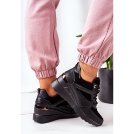 PE1 Baskets compensées noires Temida le noir 3