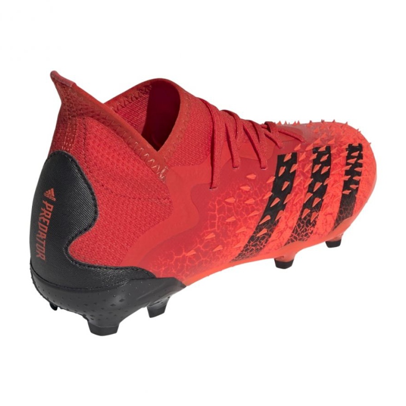 Chaussures de foot Adidas Predator Freak.1 Fg Jr FY6262 rouge oranges et rouges 2