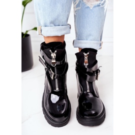 PS1 Bottes Chaudes Laquées Workers Black Not Realy le noir 5