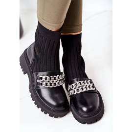 PS1 Bottes de travail avec chaînes noires Walk This Way le noir 5