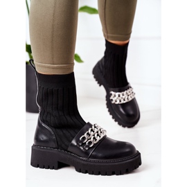 PS1 Bottes de travail avec chaînes noires Walk This Way le noir 4