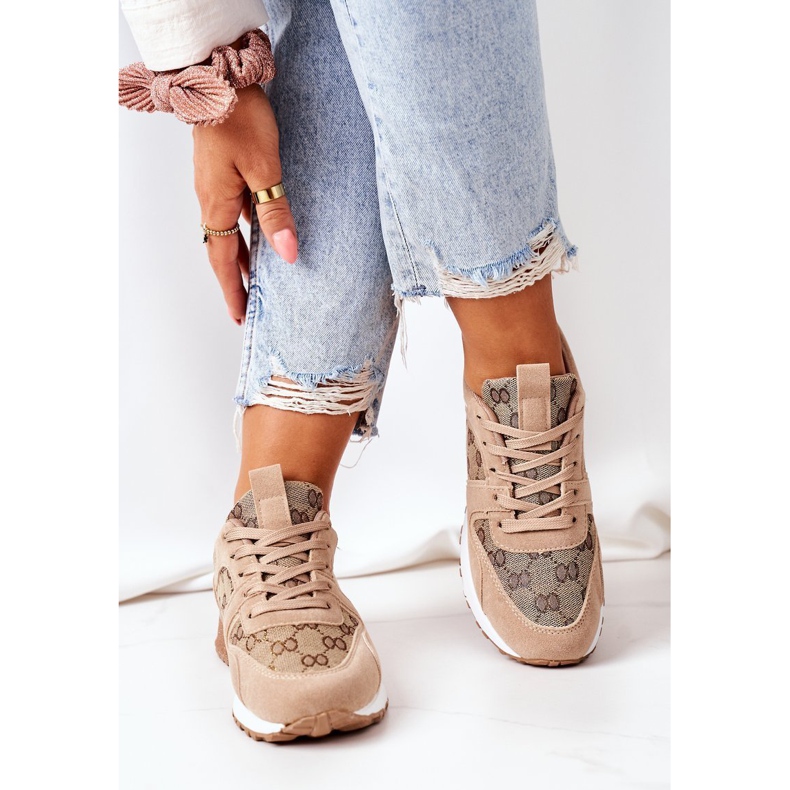 NEWS Chaussures de Sport Baskets Beige et Or Aruba brun 2 NEWS Chaussures de Sport Baskets Beige et Or Aruba brun 2