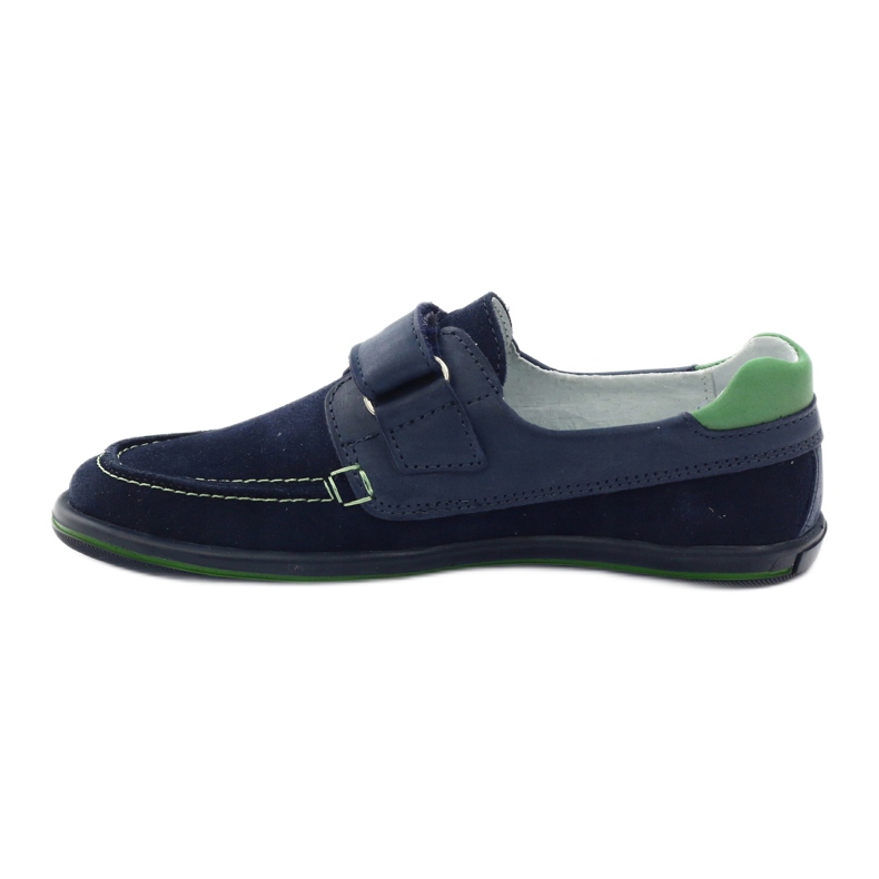 Chaussures en cuir avec velcro pour garçon RenBut 4249, bleu marine 2