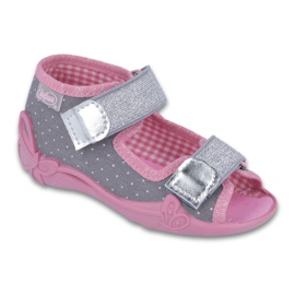 Chaussures pour enfants Befado 242P082 rose argent gris 2