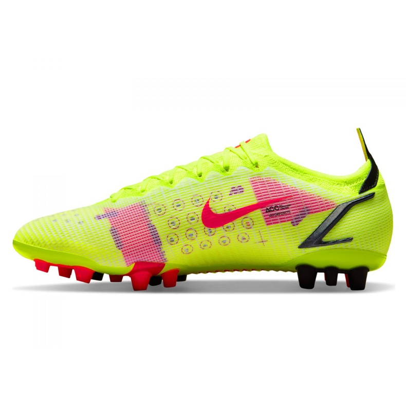 Chaussures de football Nike Vapor 14 Elite Ag M CZ8717-760 jaune vert 1