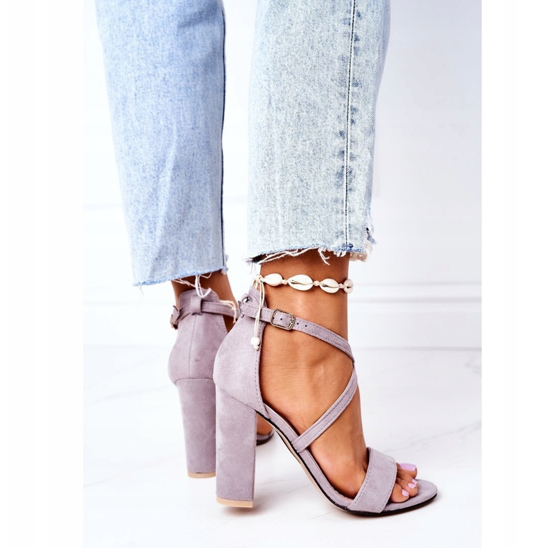 PS1 Sandales en daim sur une barre grise Dance With Me 2