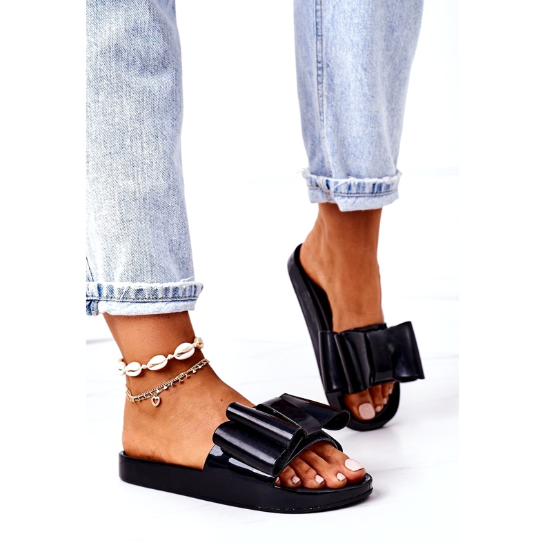 PS1 Chaussons En Caoutchouc Avec Nœud Avril Noir le noir 2