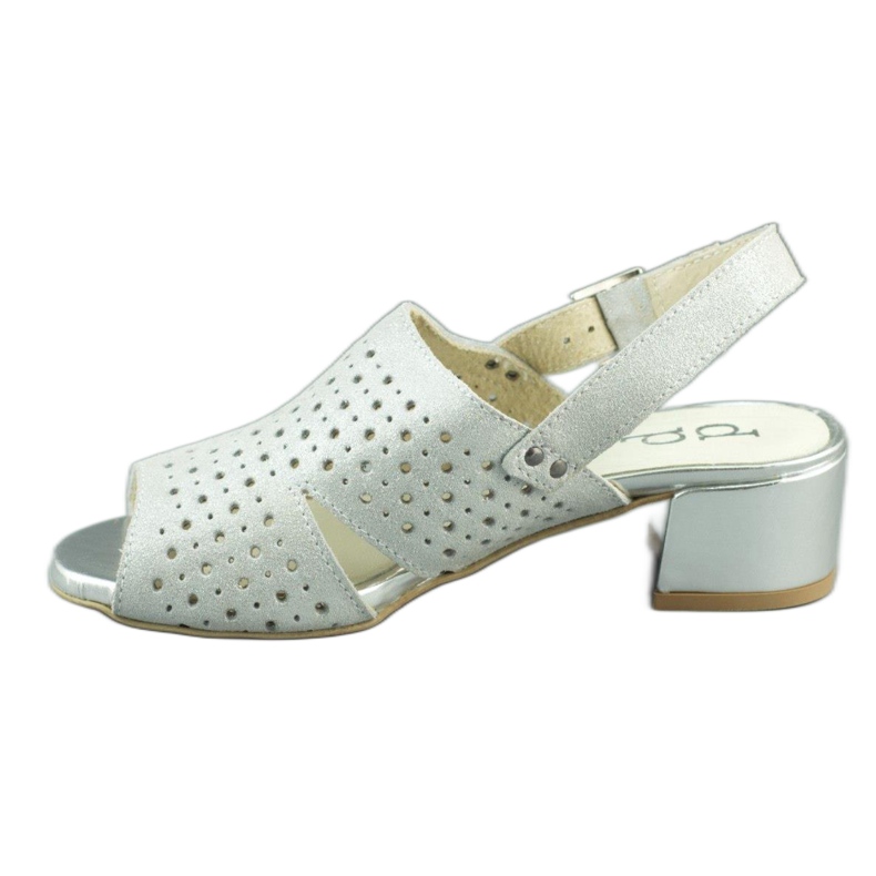 Dolce Pietro Sandales à talons hauts pour femmes 2084 argent 1