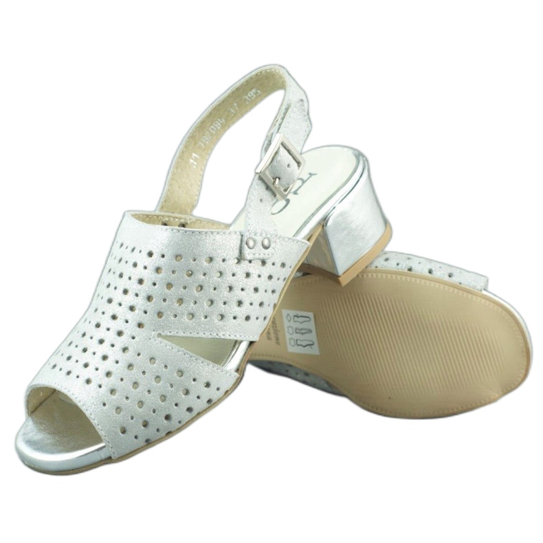 Dolce Pietro Sandales à talons hauts pour femmes 2084 argent 2