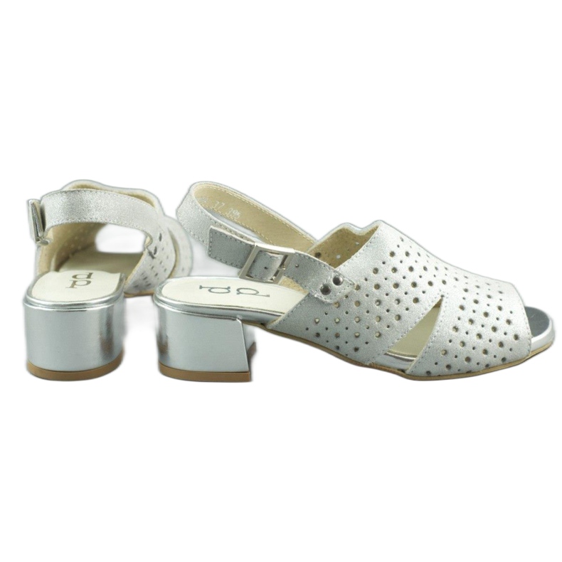 Dolce Pietro Sandales à talons hauts pour femmes 2084 argent 3