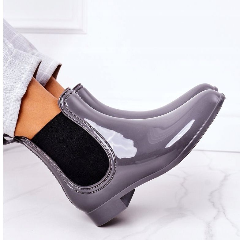 Bottes Jodhpur Parapluie Gris Brillant 3