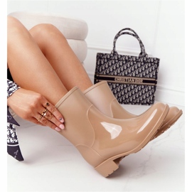 PS1 Shiny Galoches Bottes Jodhpur Beige Rainy Day 3