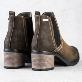 SHELOVET Bottines stylées à paillettes multicolore vert 2