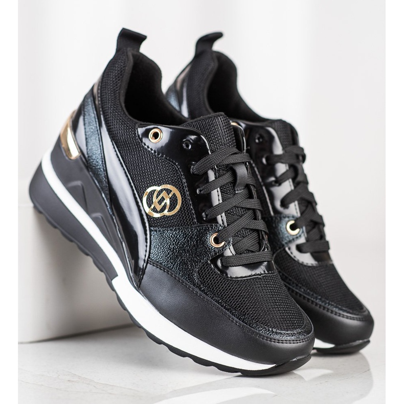 Evento Baskets compensées à la mode le noir 1