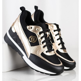 Evento Baskets compensées à la mode le noir d'or 2