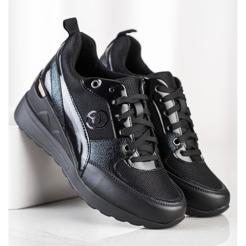 Evento Baskets compensées à la mode le noir 1