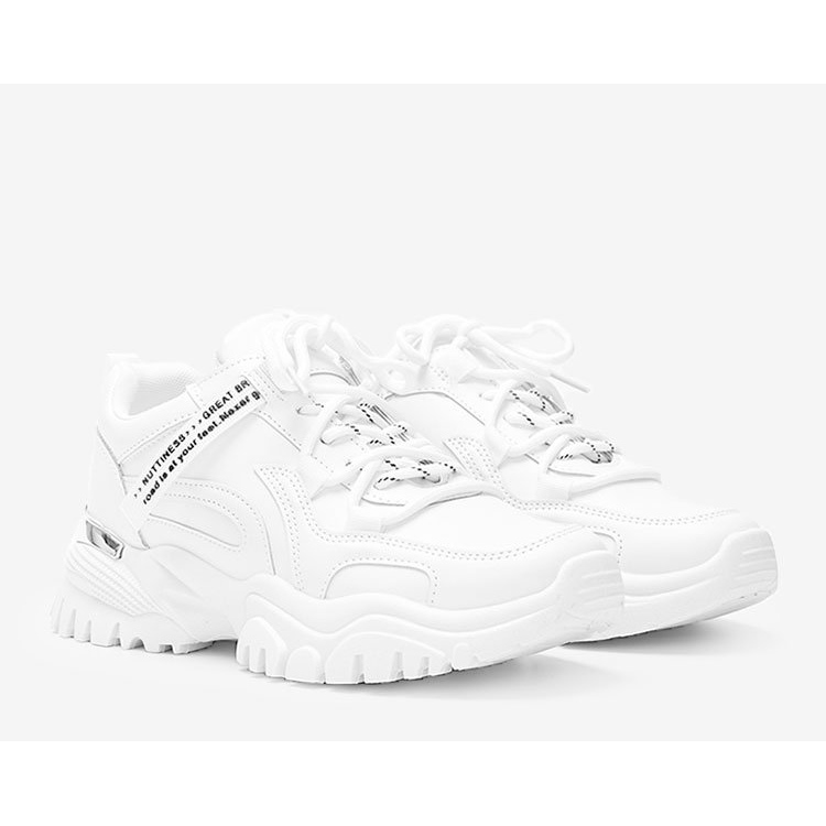 Baskets blanches à semelle épaisse Zooey 1